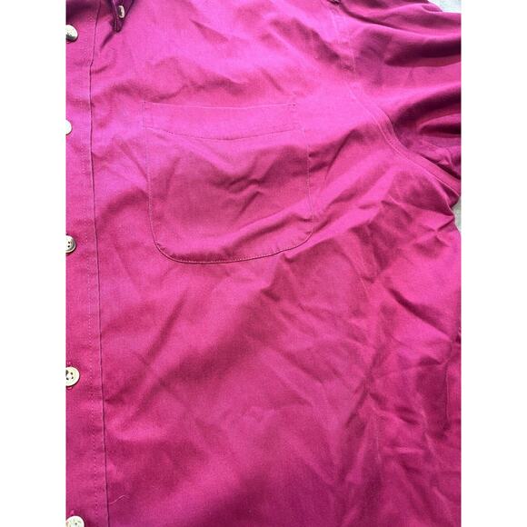 LL Bean Shirt Mens XL Tall Red Solid Long Sleeve Button Up Wrinkle Resistant - Picture 3 of 6